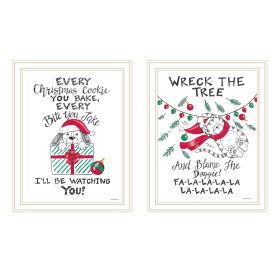 Christmas Cat and Dog Framed Art Set