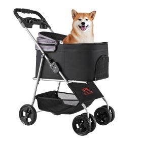 Dog Stroller with Detachable Carrier