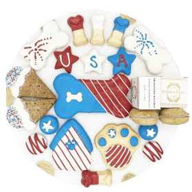 Dog Treats Gift Box USA Themed