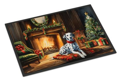 Dalmatian Holiday Door Mat
