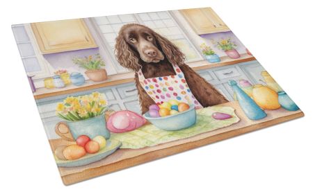 American Water Spaniel Glass Cutting Board