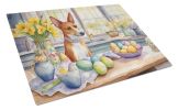 Dog Glass Cutting Board Basenji
