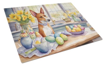 Dog Glass Cutting Board Basenji