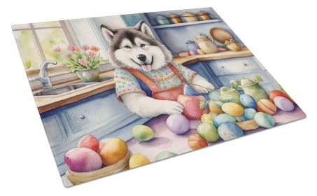 Alaskan Malamute Glass Cutting Board