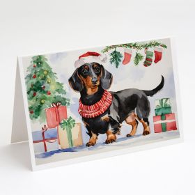 Christmas Note Cards Pack of 8 Dachshund