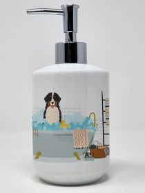 Ceramic Soap Dispenser with Bernese Mountain Dog Design