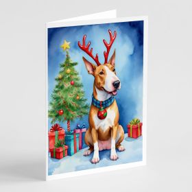 Christmas Note Cards Pack of 8 Bull Terrier