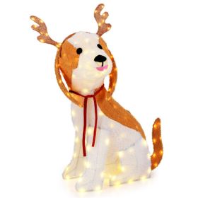 Christmas Dog Figure with LED Lights 43.5 Inch