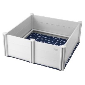 Dog Whelping Box PVC with Rails 48x48x18
