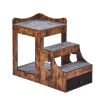 VEVOR Pet Bunk Bed with Stairs Brown