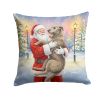 Santa Decorative Pillow Irish Wolfhound