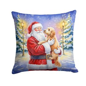 Santa Decorative Pillow Goldendoodle