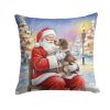 Santa Decorative Pillow German Wirehaired Pointer