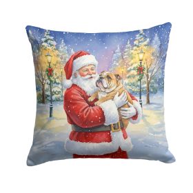 Santa Decorative Pillow English Bulldog