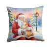 Shiba Inu Santa Decorative Pillow