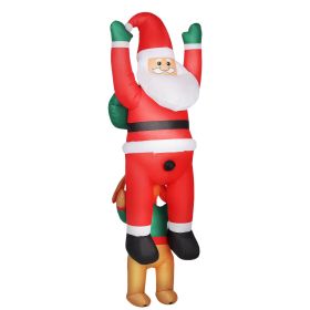 Christmas Inflatable Santa with Dog LED 7FT