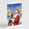 Christmas Note Cards Pack of 8 Airedale Terrier