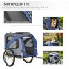 Pet Bike Trailer with Off-Road Wheels & Mesh Doors