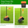 Pooper Scooper Set Dog Rake and Bin with Bag Dispenser