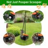 Pooper Scooper Set Dog Rake and Bin with Bag Dispenser