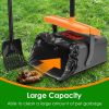 Pooper Scooper Set Dog Rake and Bin with Bag Dispenser