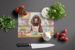 American Water Spaniel Glass Cutting Board