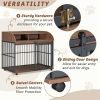 Large Wooden Dog Crate with Wheels