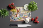 Dog Glass Cutting Board Basenji