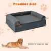 Orthopedic Memory Foam Dog Bed with Headrest