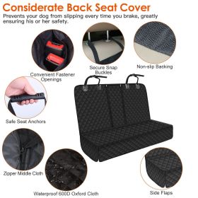 Back Seat Dog Cover with Belt