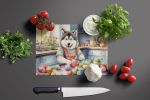 Alaskan Malamute Glass Cutting Board