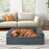 Orthopedic Memory Foam Dog Bed with Headrest