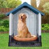 Large Plastic Dog House 33" Weather-Resistant
