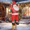 Christmas Inflatable Santa with Dog LED 7FT