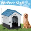 Large Plastic Dog House 33" Weather-Resistant