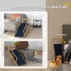 PawHut Adjustable Height Dog Ramp, Foldable Pet Stairs with Non-Slip Mat for All Dogs