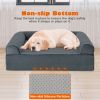 Orthopedic Memory Foam Dog Bed with Headrest