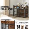 Dog Crate Furniture with Storage, Double-Door Design VEVOR 41"
