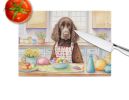 American Water Spaniel Glass Cutting Board