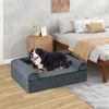 Orthopedic Memory Foam Dog Bed with Headrest