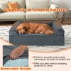 Orthopedic Memory Foam Dog Bed with Headrest