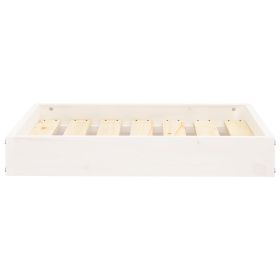 Solid Pine Dog Bed White 24x19