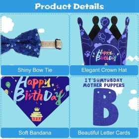 Dog Birthday Bandana and Hat Set