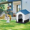 Large Plastic Dog House 33" Weather-Resistant