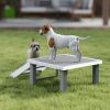 PawHut Wooden Dog Training Platform with Ladder