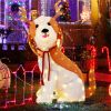 Christmas Dog Figure with LED Lights 43.5 Inch
