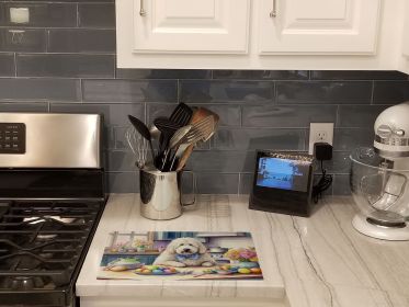 Glass Cutting Board Dog