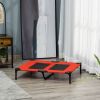 Elevated Cooling Dog Cot Mesh Pet Bed Red
