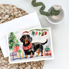 Christmas Note Cards Pack of 8 Dachshund