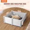 Dog Whelping Box PVC with Rails 48x48x18